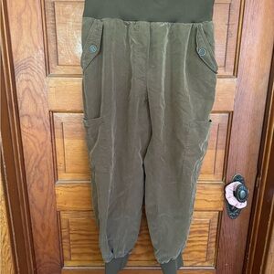 Maeve Anthropologie Olive Green/Brown Jogger Pants Medium